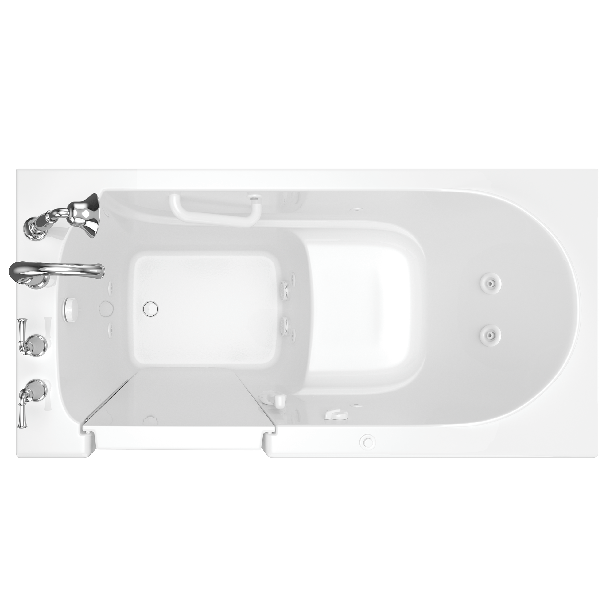 Gelcoat Value Series 30 x 60 -Inch Walk-in Tub With Whirlpool System - Left-Hand Drain With Faucet